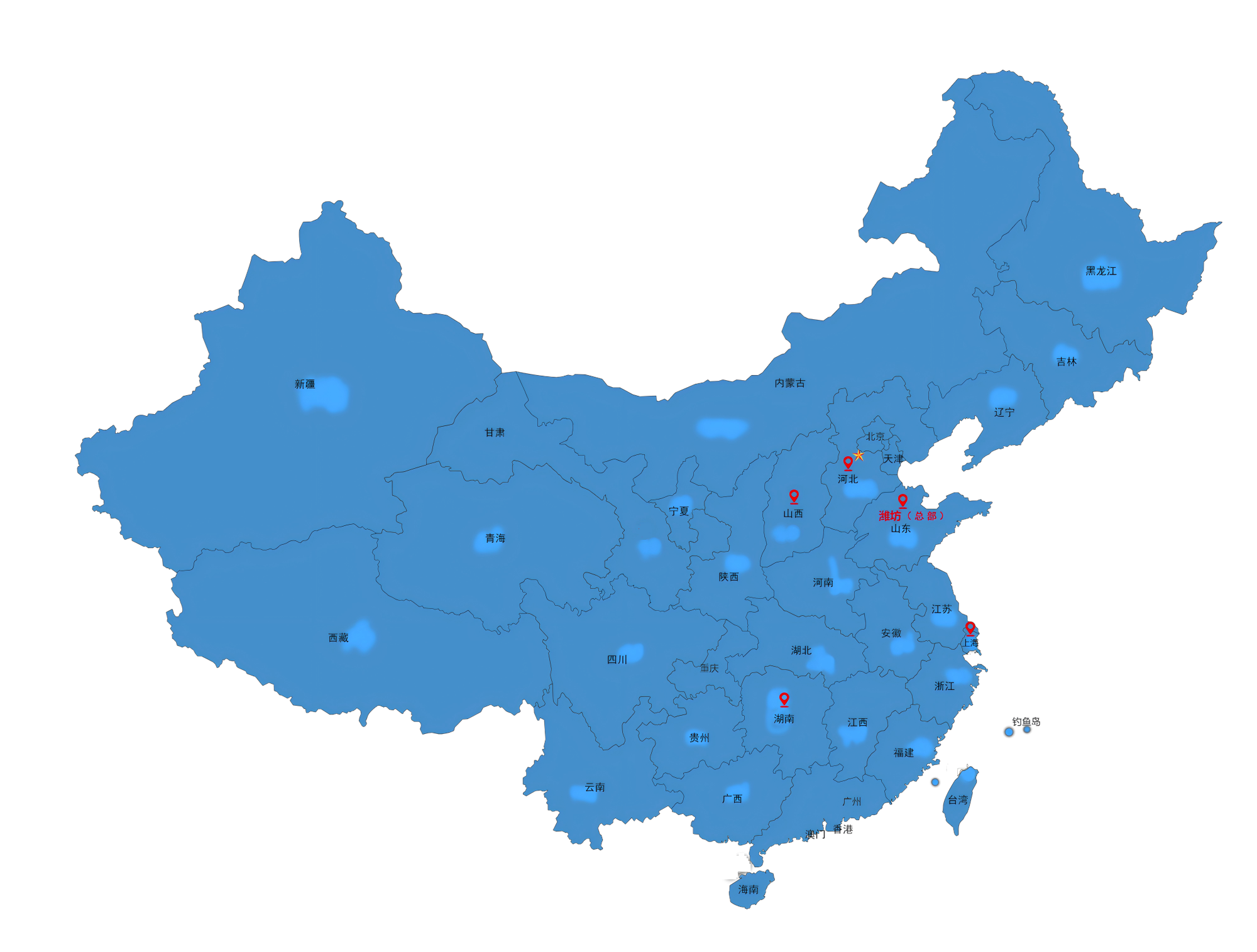 汇联机构分布地图